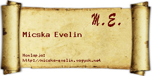 Micska Evelin névjegykártya