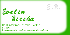 evelin micska business card